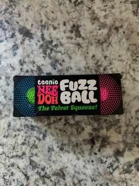 Needoh Teenie Fuzz Ball Pack Schylling Nee Doh Squishy Toys Pink Orange & Green